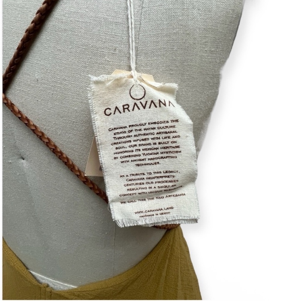 NWT Caravana Manak Versatile High Low Maxi Cotton & Leather Dress - Picture 8 of 11